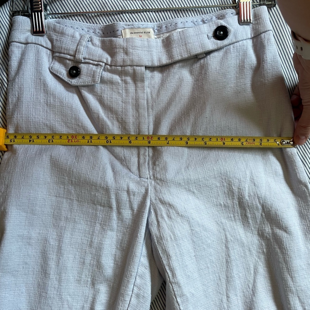 Anthropologie The Essential Slim Chino light blue textured pants - Picture 12 of 12